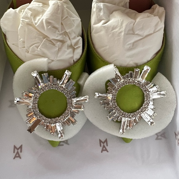 Amina Muaddi Begum Sling Black Pumps - Picture 2 of 6